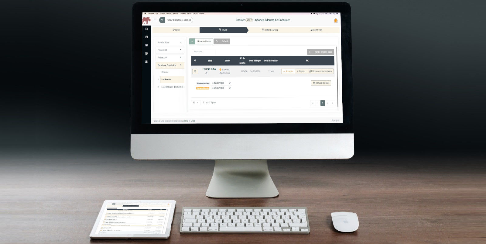 Panneau de chantier responsive